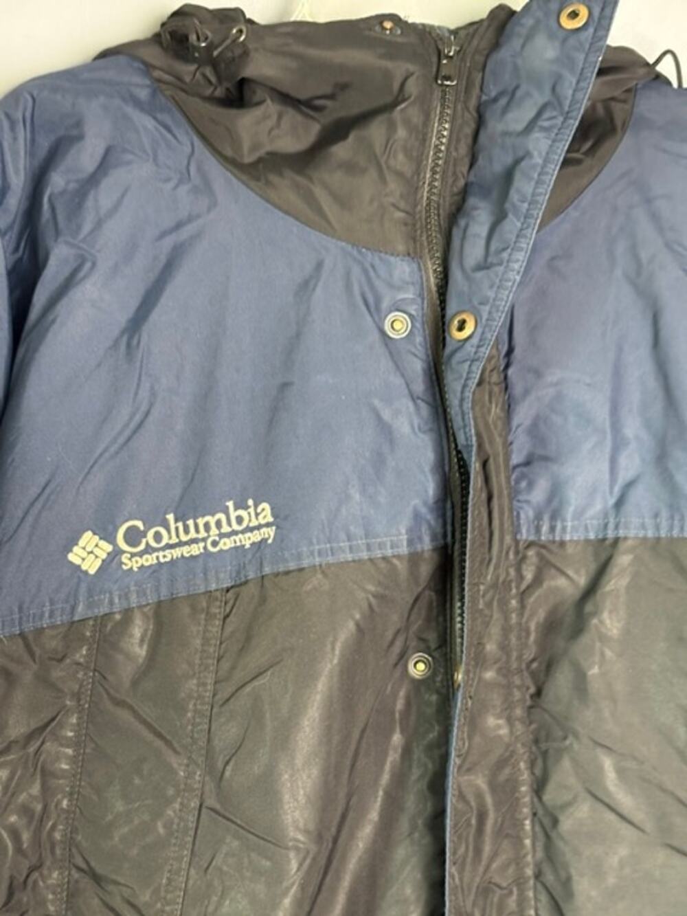 Columbia Mens Navy Black Hooded Winter Jacket Size XL